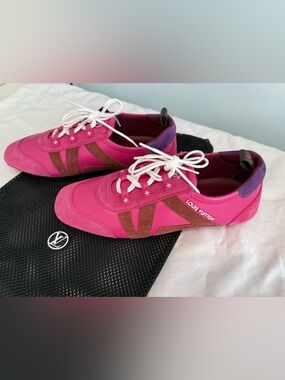 Louis Vuitton Sneakerina Pink LV Sneakers Ballet Flats Size 39 NEW